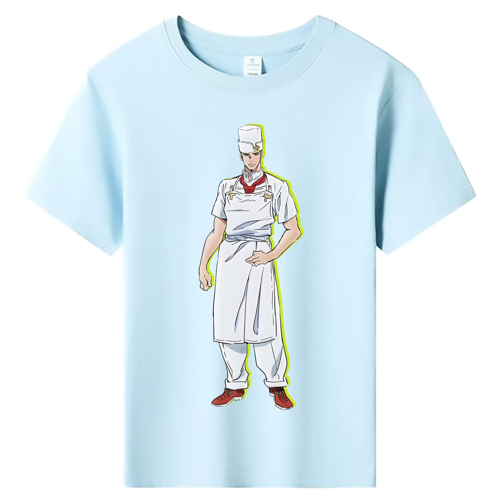 （画像用） ジョジョの奇妙な冒険 Tonio Trussardi JoJo's Bizarre Adventure トニオ?トラッサルディ 綿100％キッズTシャツ（フロントプリント）